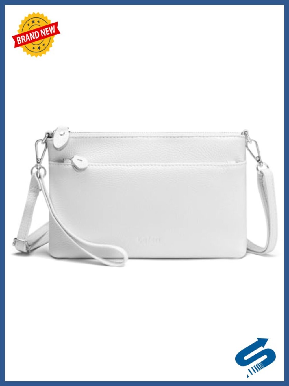 Genuine Leather RFID Blocking Wristlet Clutch Crossbody Purse